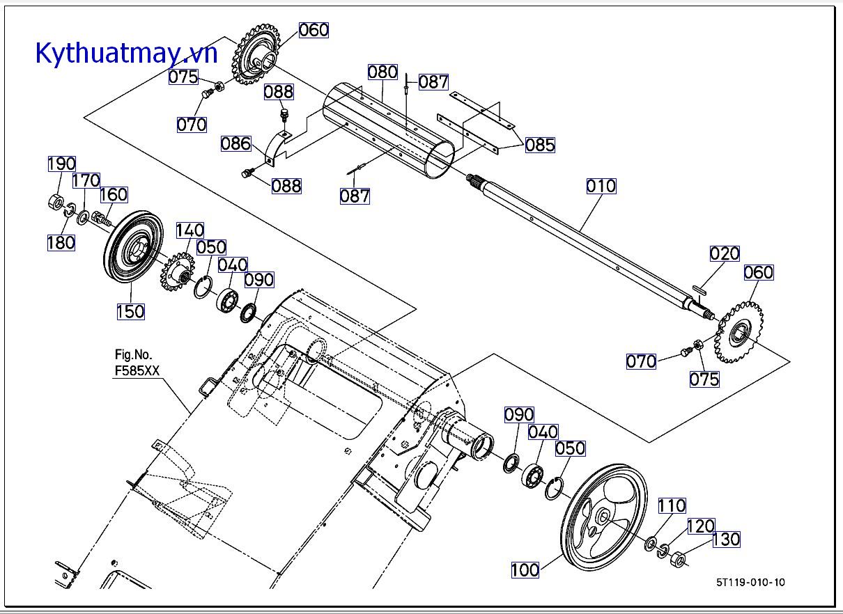 Trục truyền động ống dẫn nhỏ hơn 507066